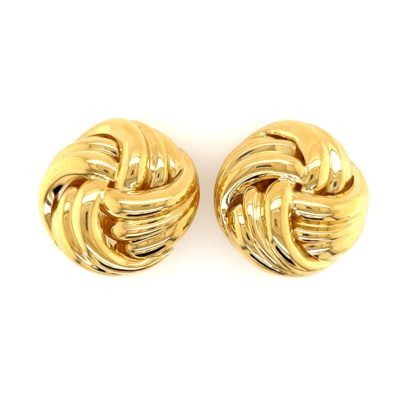 Bold Large Knot Gold Earrings