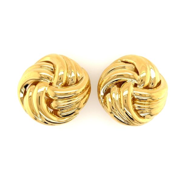 Bold Large Knot Gold Earrings