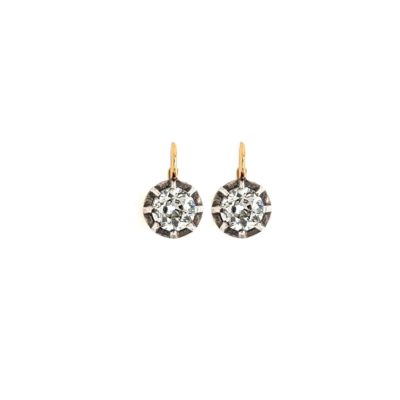 Antique Style Diamond Drop Earrings