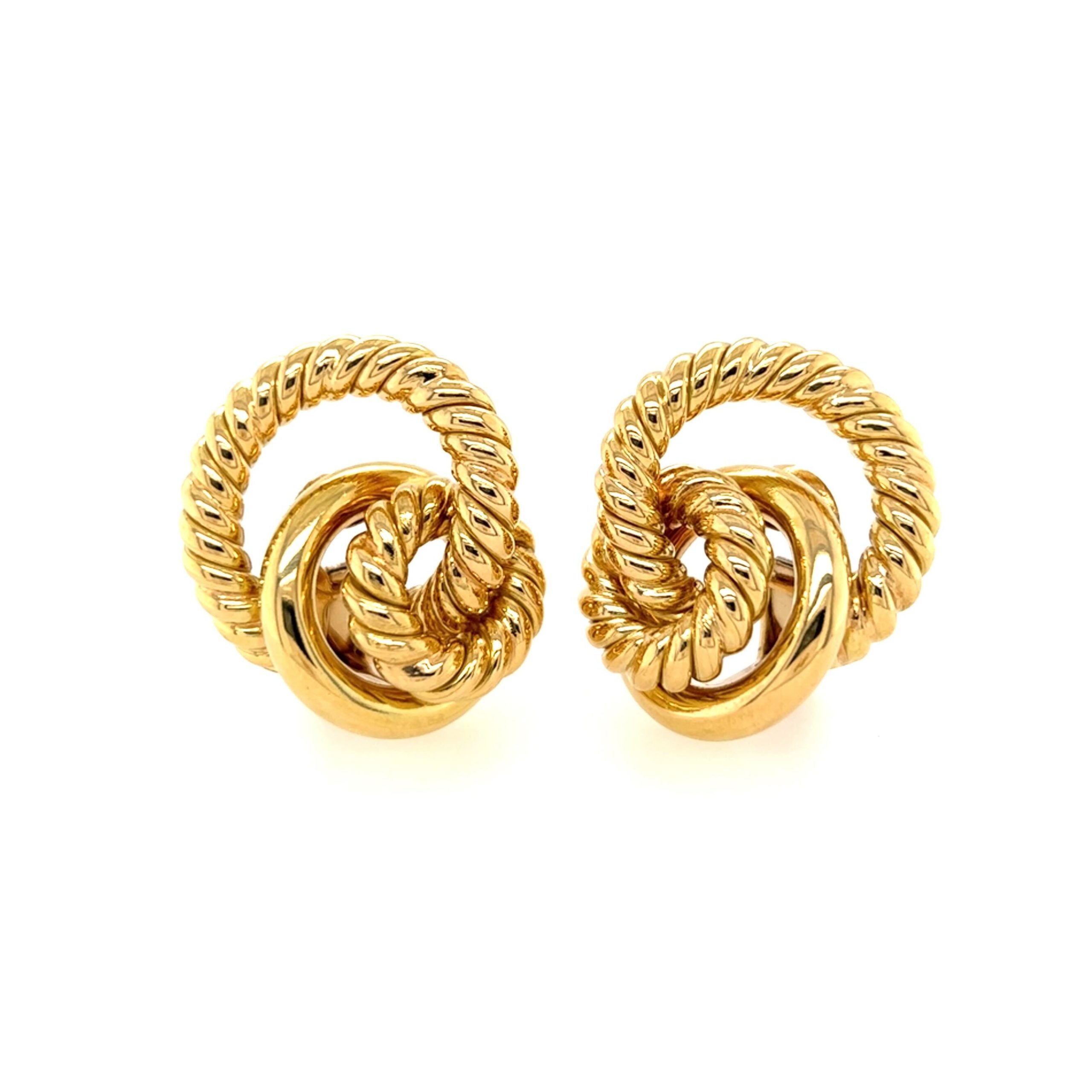 Open Rope Knot Gold Earrings | $0 CDB Jewelry