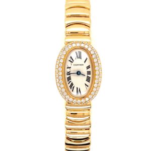 Cartier Mini Baignoire Gold Diamond Watch