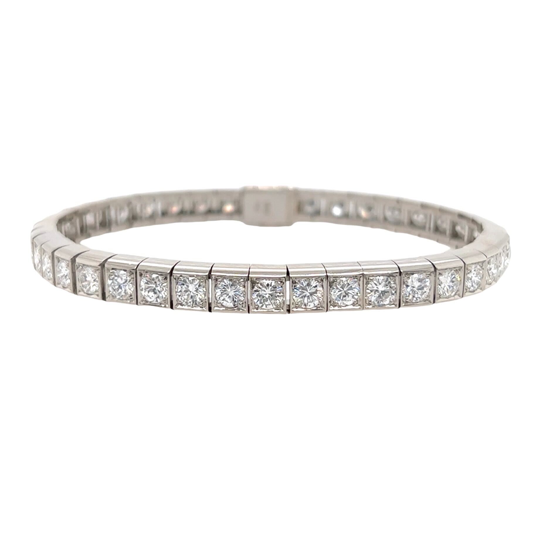 Meister Platinum Diamond Straightline Bracelet | $0 CDB Jewelry