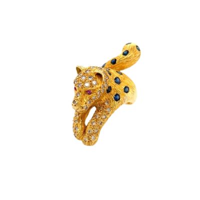 Bold Leopard Gold Ring