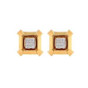 Forley Geometric Gold Diamond Earrings