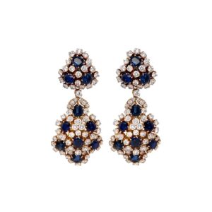 Vourakis Sapphire Diamond Pendant Earrings