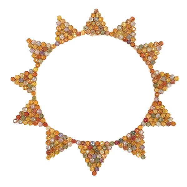 Paolo Costagli Multi Colored Sapphire Necklace