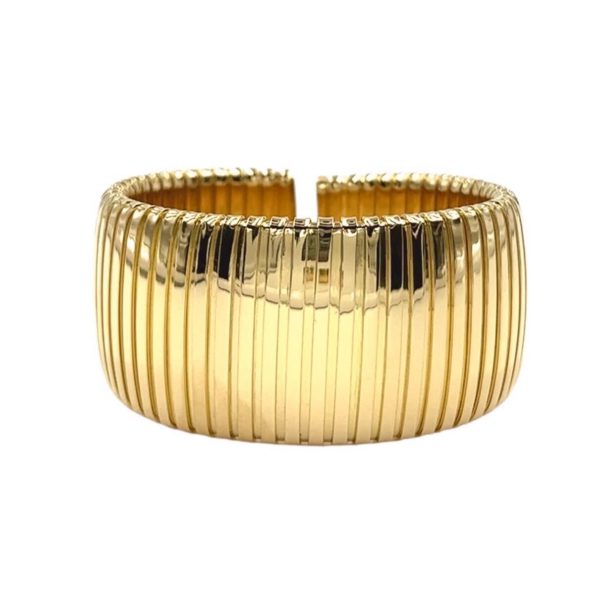 Sidney Garber Golden Cuff Flexible Bracelet