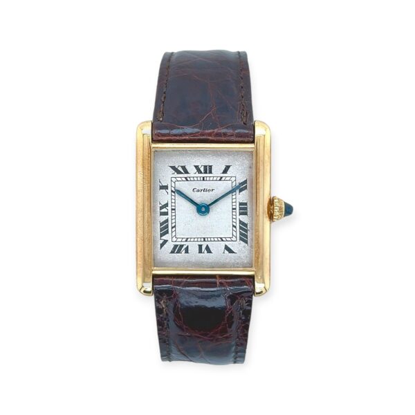1960s Cartier Tank Brown Leather Watch