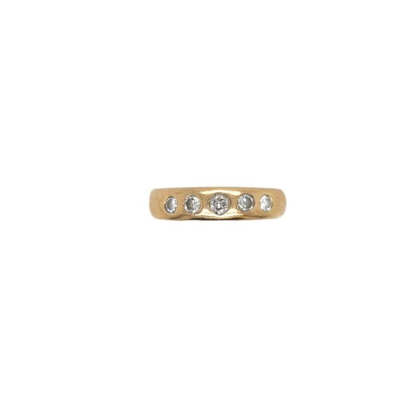 Five Bezel Set Diamond Band Ring