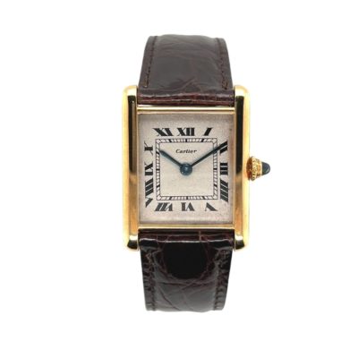 1960s Cartier Tank Brown Leather Watch