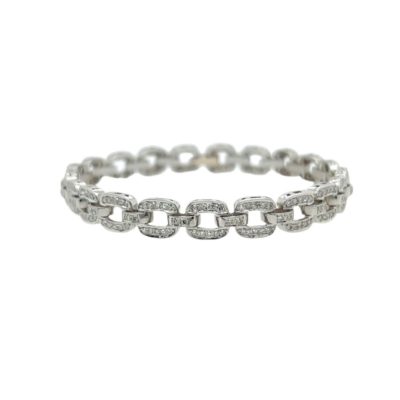 Platinum Diamond Open Link Bracelet