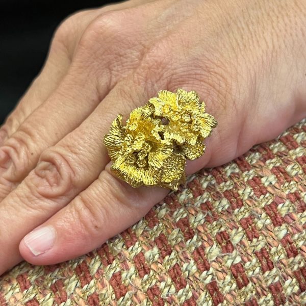 Organic Textured Gold Ring