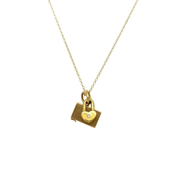 Heart Padlock Devilkin Gold Diamond Pendant Necklace