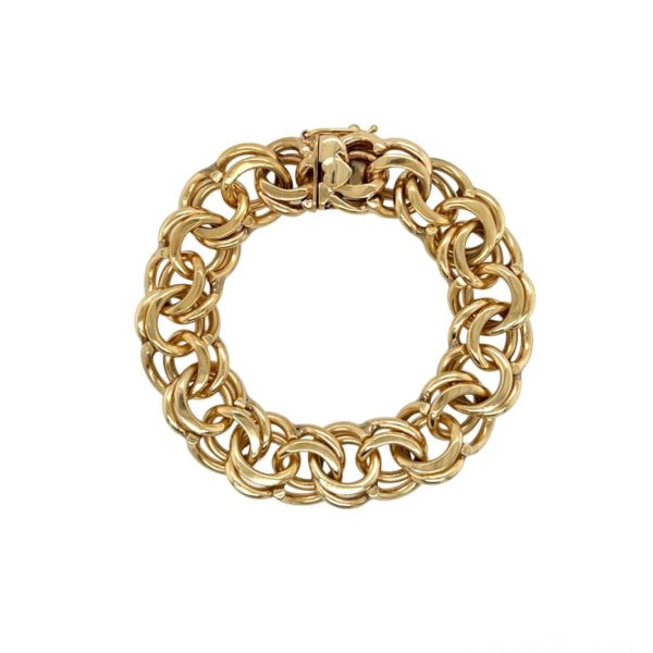 1940s Gold Double Curb Link Bracelet