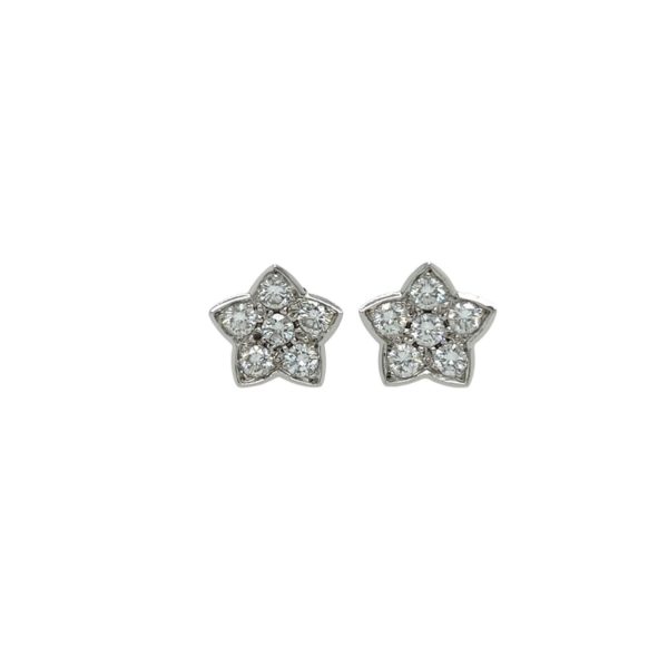 Bulgari Platinum Diamond Star Earrings