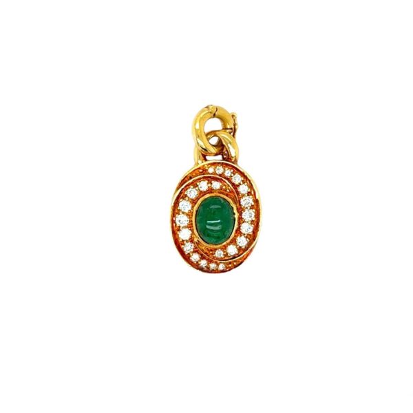 Van Cleef Oval Emerald Diamond Pendant
