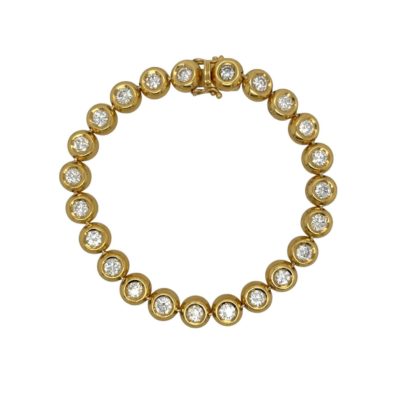 Gold Diamond Straightline Bracelet