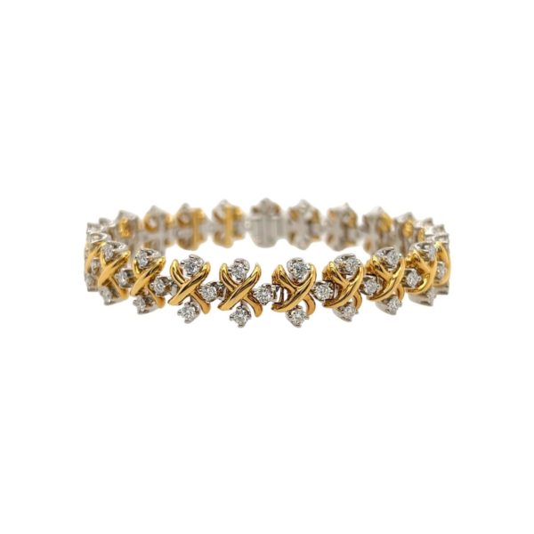 Tiffany Schlumberger Gold Diamond "Lynn" Bracelet