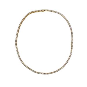 Tiffany Gold Diamond Straightline Necklace