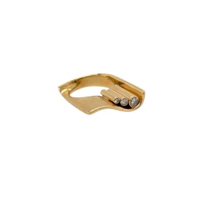 Anvil Modernist Gold Diamond Ring