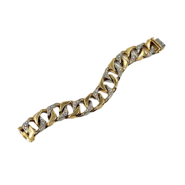 Meister Gold Diamond Curb Link Bracelet