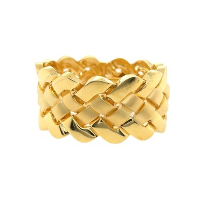 Wide Fancy Link Gold Bracelet