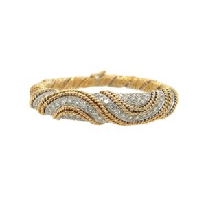 Gold Diamond Ropework Bracelet