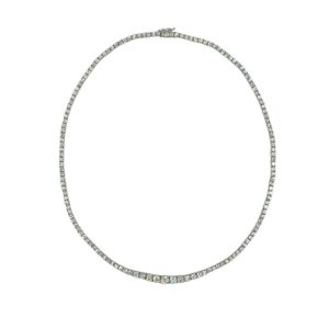 White Gold Diamond Line Necklace