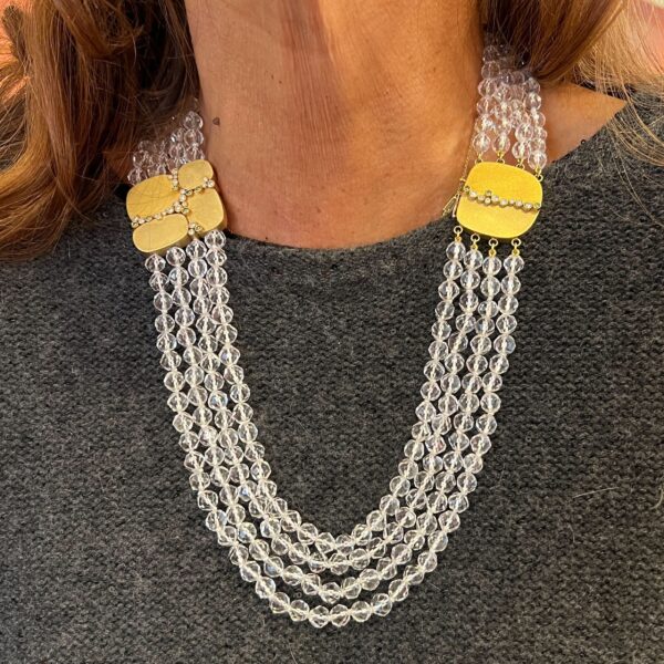 Rena Koopman Rock Crystal Diamond Necklace