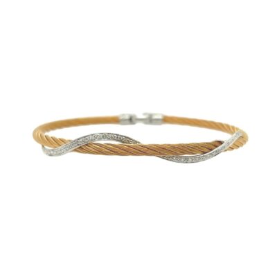 Charriol Gold Diamond Cable Bracelet