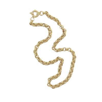 Gold Circular Link Necklace