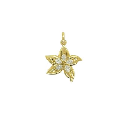 Caraluce Gold Diamond Starfish Pendant