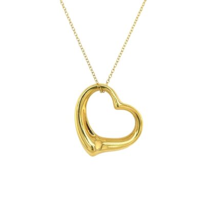 Tiffany Peretti "Open Heart" Gold Necklace