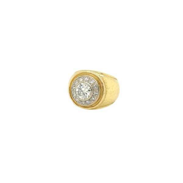 Gold Diamond Bombe Ring