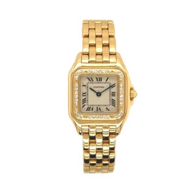 Cartier "Panthere" Small Gold Diamond Watch