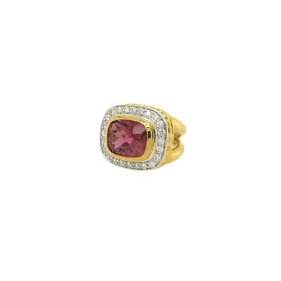 David Yurman Pink Tourmaline Diamond Ring