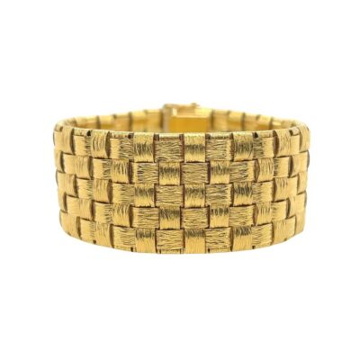 Woven Gold Flexible Bracelet