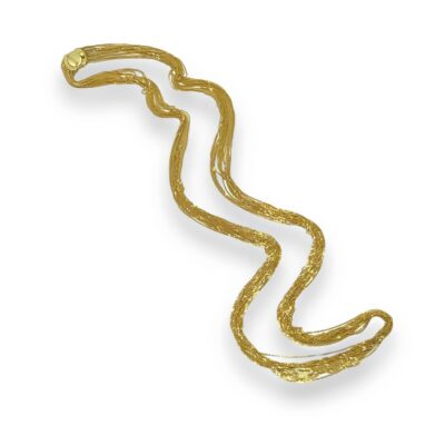 Long Silky Fine Gold Chain Necklace