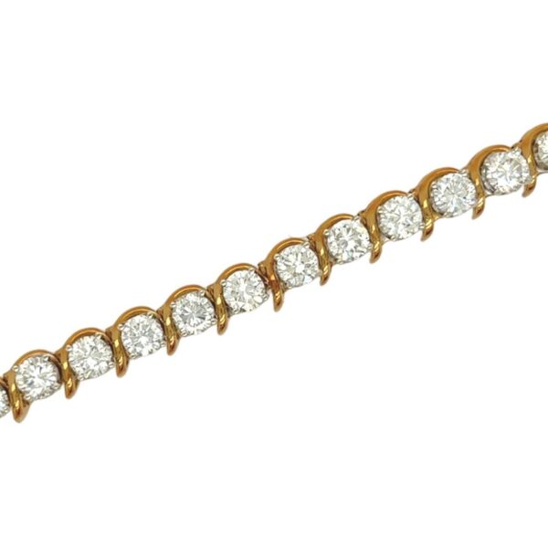 Round Brilliant Diamond Straightline Bracelet