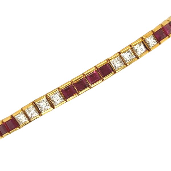 Ruby Diamond Straightline Bracelet