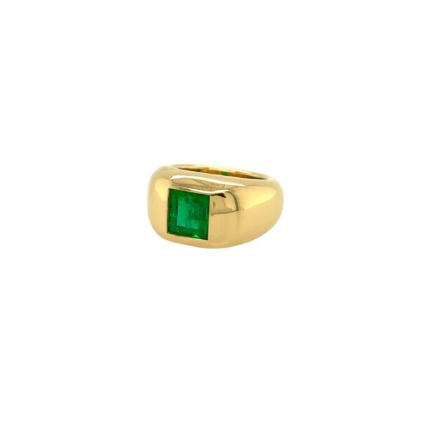 Gold Emerald Bombe Ring