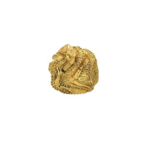 Bold Abstract Textured Gold Ring
