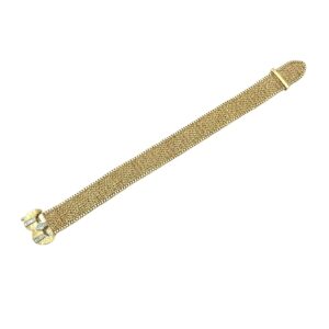 1940s Gold Diamond Mesh Buckle Bracelet