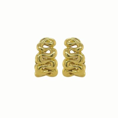 Cartier Squiggle Gold Hoop Earrings