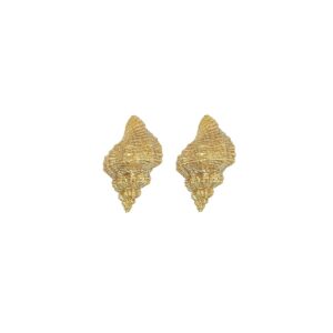 David Webb Gold Shell Earrings