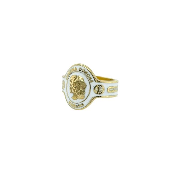 Cartier White Enamel Cigar Band Ring