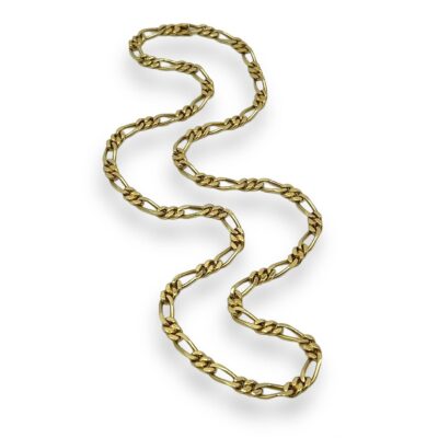 Van Cleef Long Gold Figaro Link Necklace