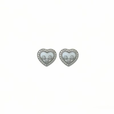 Chopard "Happy Diamonds" Heart Shaped Earrings