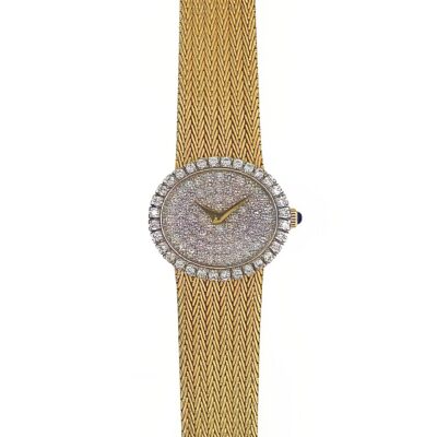 Baume & Mercier Gold Diamond Mesh Bracelet Watch