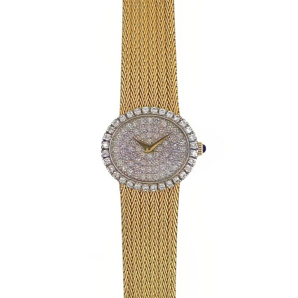 Baume & Mercier Gold Diamond Mesh Bracelet Watch